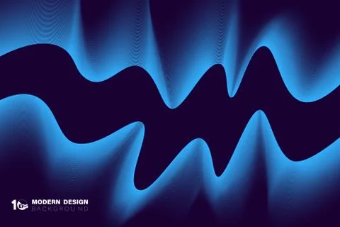 Abstract blue tech line wavy pattern of technology artwork background. Illustrazione stock