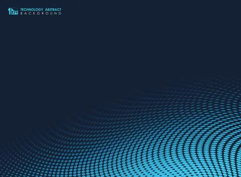 Abstract blue tech minimal dots geometric background. illustration vector Stock-Illustration