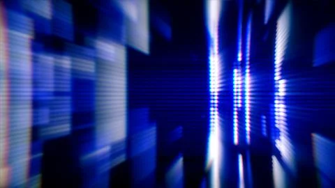 Abstract blue tech motion background glowing data lines Stock Illustration