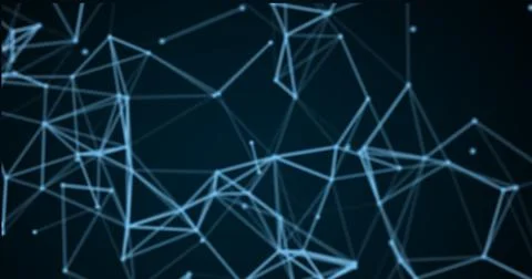 Abstract blue tech network. Abstract dots and lines texture background. copy Illustrazione stock