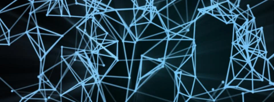Abstract blue tech network. Abstract dots and lines texture background. copy 스톡 일러스트
