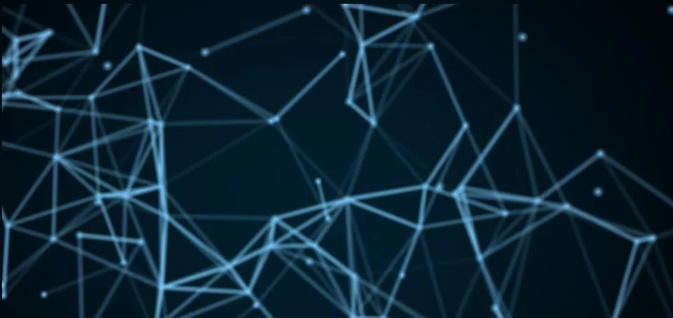 Abstract blue tech network. Abstract dots and lines texture background. copy Illustrazione stock