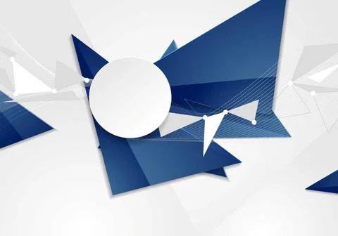 Abstract blue tech polygonal background Abstract blue tech polygonal corpo... Stock Photos