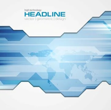 Abstract blue tech vector background Stock Illustration