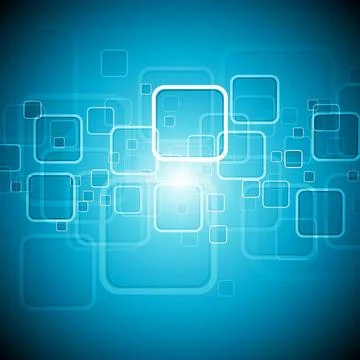 Abstract blue tech vector background Abstract blue tech background. Vector... Stock Photos