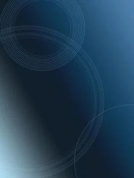 Abstract blue techno background with flowing circle lines, glowing rings, a.. Stock Illustration
