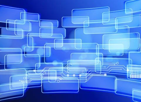 Abstract blue techno background. vector design. Stock Illustration