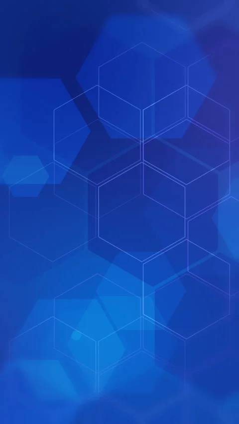 Abstract blue technological background with hexagonal shapes. Stock Footage 273818355