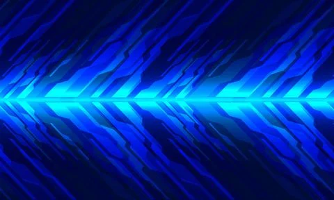 Abstract blue technology arrow circuit background pattern connection digital Stock Illustration