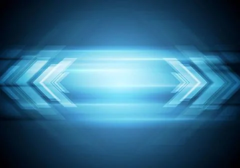 Abstract blue technology background with arrows Abstract blue technology b... Stock Photos