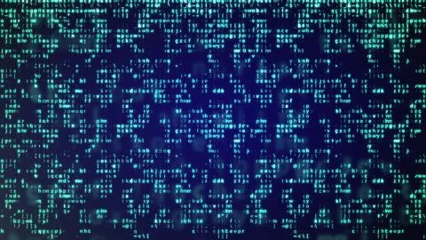 Abstract Blue Technology Background. Binary Computer Code. Programming / Codi Stock Illustration