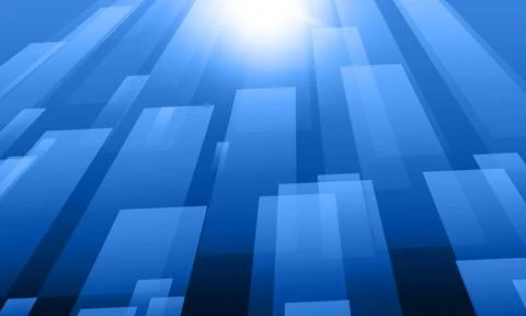 Abstract blue technology background with bright flare. futuristic virtual space. Stock Illustration