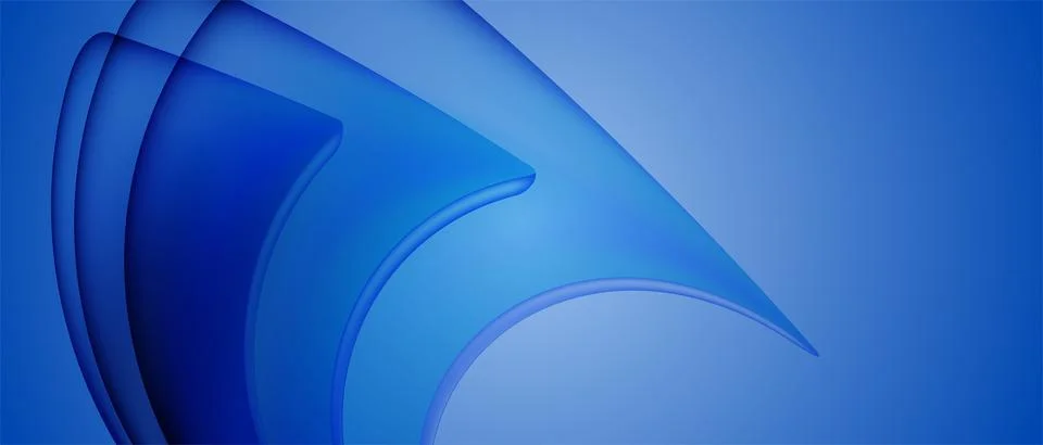 Abstract blue technology background with flowing layered geometric shapes Stockillustratie