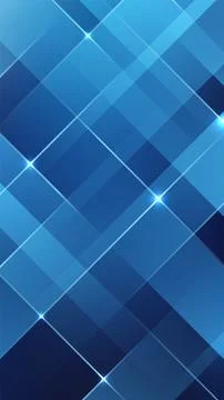 Abstract blue technology background with geometric grid and glowing light l.. Illustrazione stock