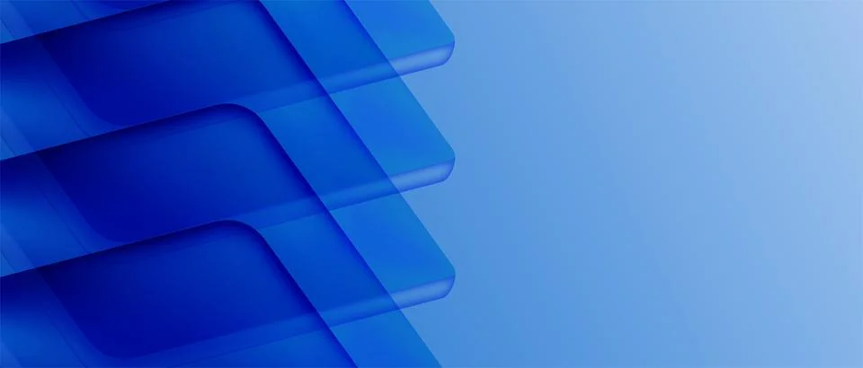 Abstract blue technology background with overlapping glass squares. Modern glass Stockillustratie