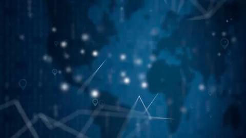 Abstract Blue Technology Background Stockfoto's