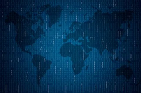 Abstract Blue Technology Background Stockfoto's