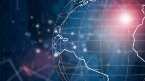 Abstract Blue Technology Background 写真素材