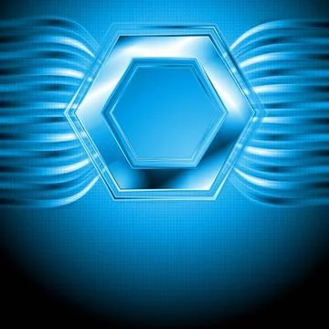 Abstract blue technology background. Vector design eps 10 Abstract blue te... 写真素材