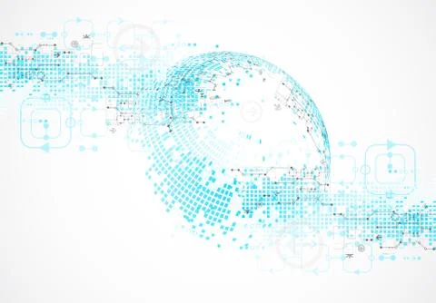 Abstract blue technology business background. 스톡 일러스트