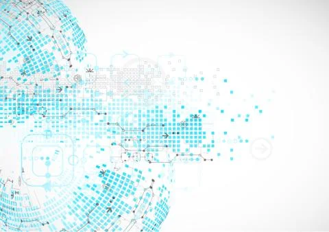 Abstract blue technology business background. イラスト素材