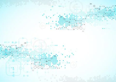Abstract blue technology business background. 库存插图