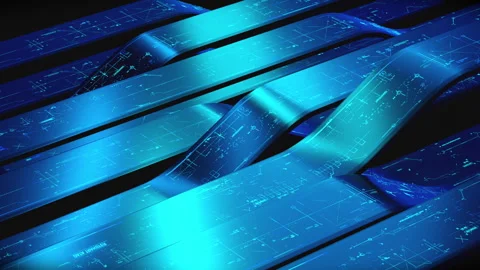 Abstract Blue Technology Circuit Background Video stock 277975464