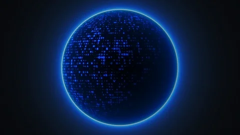 Abstract blue technology Crypto Sphere Stock-Footage 111925116