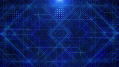 Abstract blue technology digital line data transfer 4K motion background Stock Footage 231047964