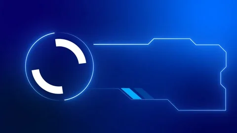 Abstract Blue Technology Frame Interface Loop Video stock 317082079