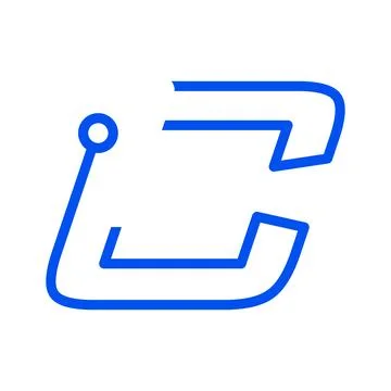 Abstract Blue Technology Letter Logo Stock Illustration