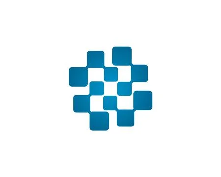 Abstract blue technology logo template Stock Illustration