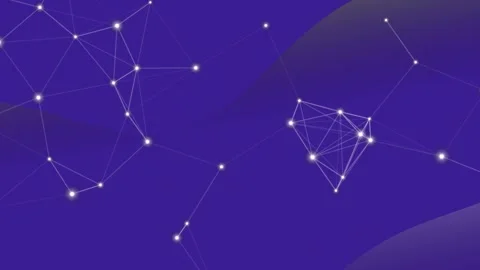 Abstract Blue Technology Plexus Network Connection Background Loop Stock Footage 331549291