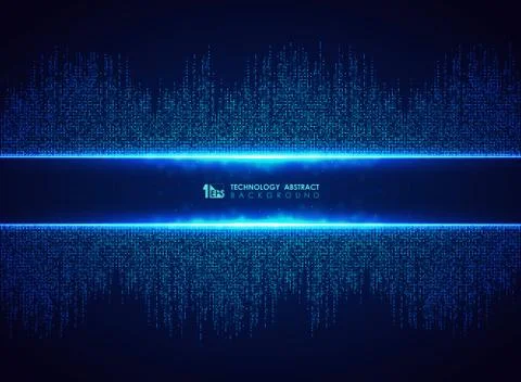 Abstract blue technology of square connection pattern background. Stock Illustration