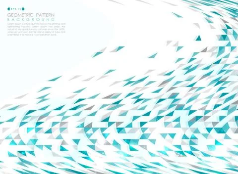 Abstract blue technology triangle geometric pattern with glitters effect back Illustrazione stock