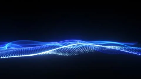 Abstract Blue Technology Wave Background Stockillustratie