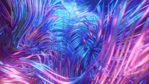 Abstract blue tentacles. 4k seamless looped bg. Mysterious background with live Stock Footage 217822125