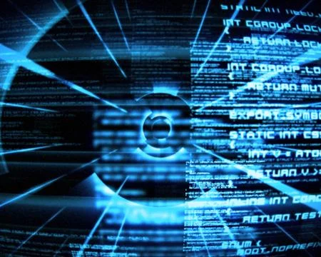 Abstract blue text Stock Illustration