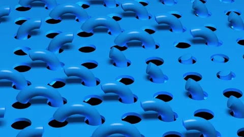 Abstract blue texture with the movement of semicircular shapes Stock Footage 143625749