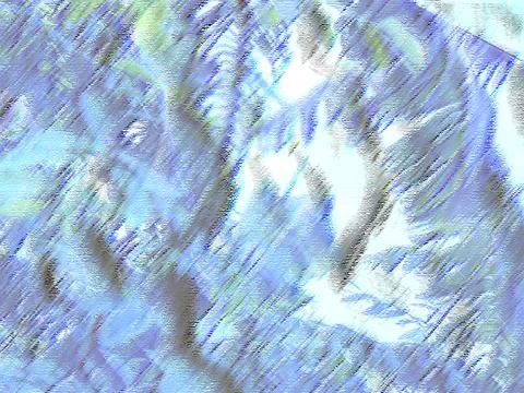 Abstract Blue Texture With Tropical Palm Leaves and Motion Blur Rain Effect Stock Illustration