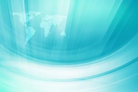 Abstract  Blue Theme Background whit White Curves and World Map Concept Series Иллюстрация