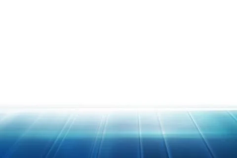 Abstract blue three dimensional floor with white wall at back concept series Stockillustratie