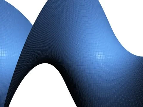 Abstract blue tiled 3d objec Stock Illustration