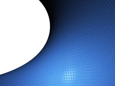 Abstract blue tiled 3d object Stock Illustration