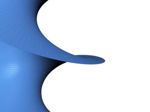 Abstract blue tiled 3d object Stock Illustration