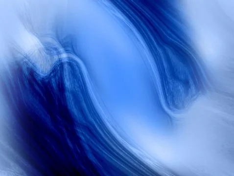 Abstract blue tones with fluid lines and soft gradients Stock Illustration