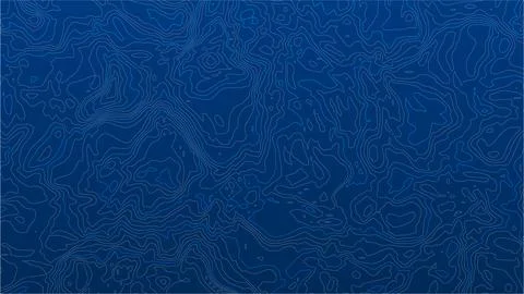 Abstract blue topography map showing digital terrain contours Stock Illustration