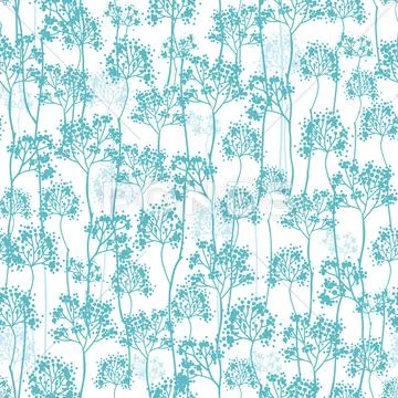 Abstract blue trees seamless pattern background Stock Illustration
