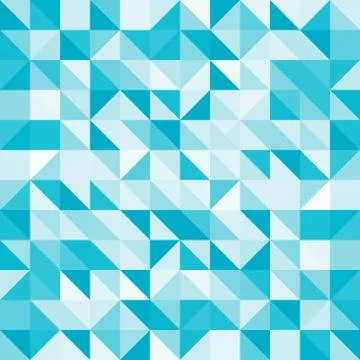 Abstract blue triangle and square in light blue color pattern, Vector illustr Stock Illustration