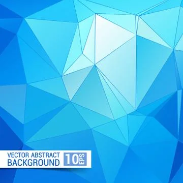 Abstract Blue Triangle Geometrical Background, Vector Illustration Stock Illustration
